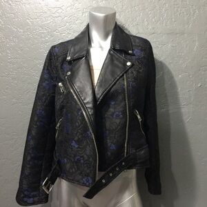 ABS by Allen Schwartz Floral Moto Jacket